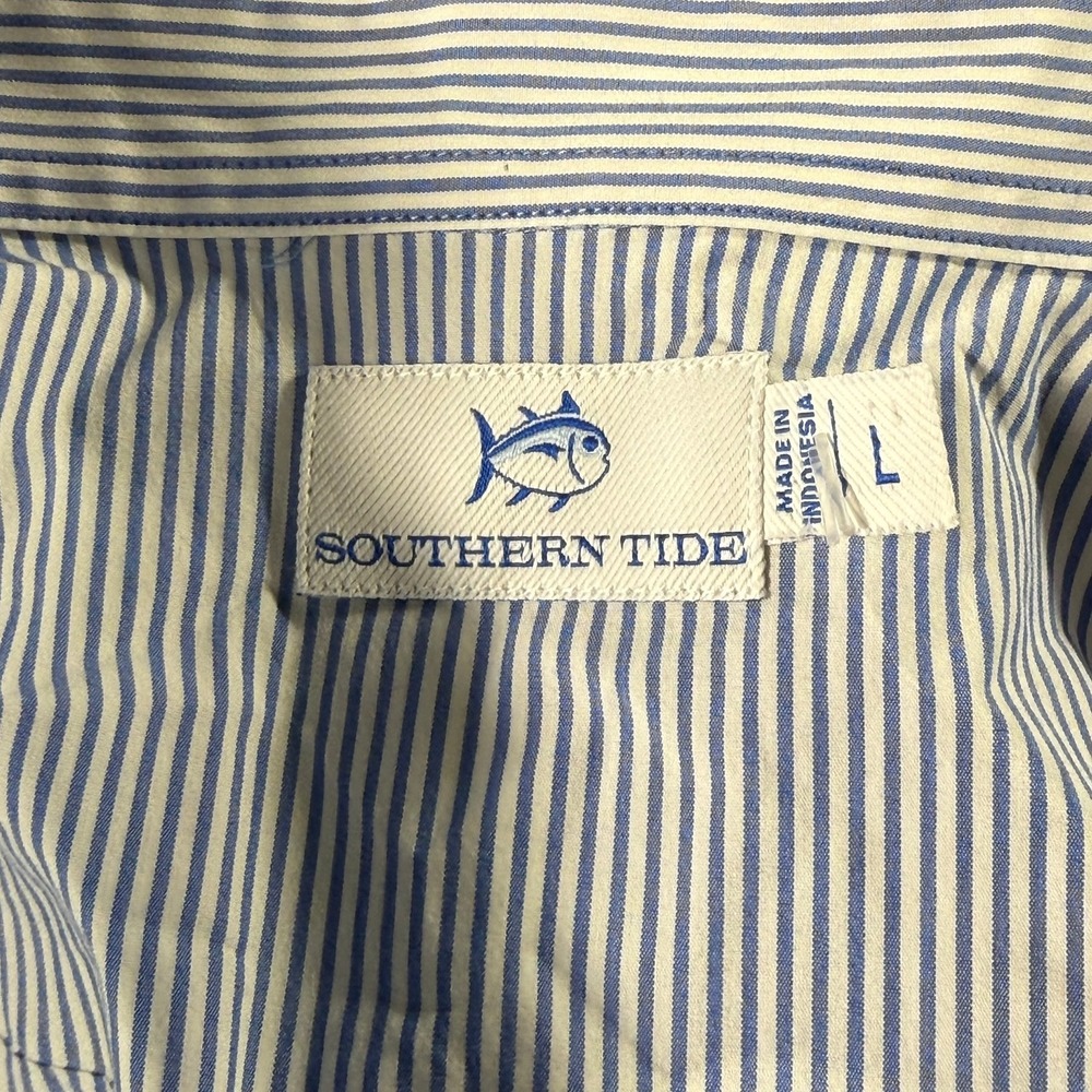 Southern Tide Men's Charleston Granby Striped Sport Button Down L Work Preppy - Picture 2 of 16